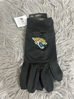 Jacksonville Jaguars Black Team Logo Men's Gloves